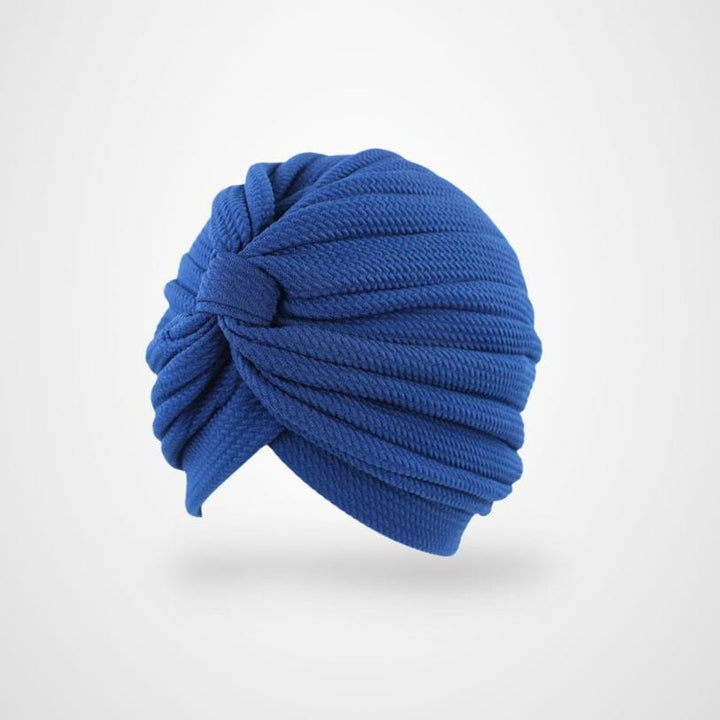 Bleu Bonnet Turban Femme Coton | Le Turban