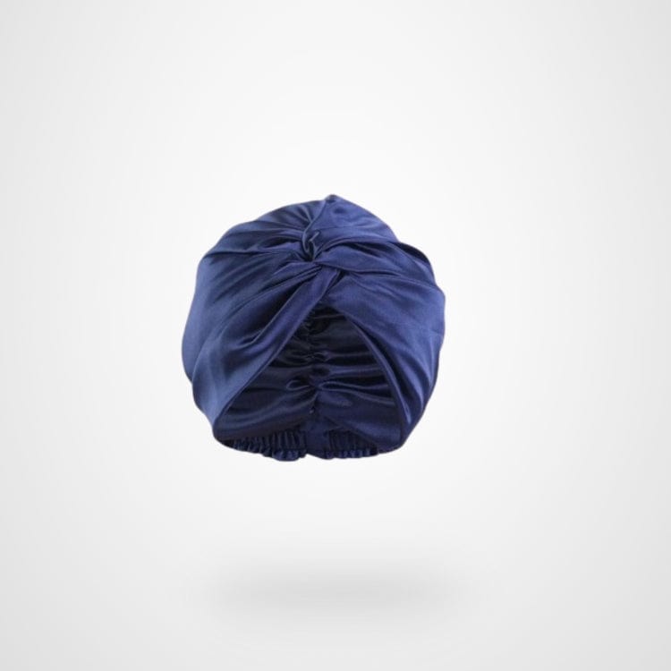 Bleu foncé Turban Soie Cheveux Nuit | Le Turban